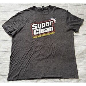SUPER CLEAN TOUGH TASK CLEANER-DEGREASER Promo T Shirt Men's Size 3XL Gray